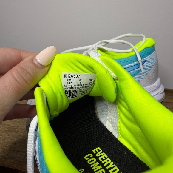 ASICS White Sneakers with Blue and Orange Accents - Picture 12 of 12